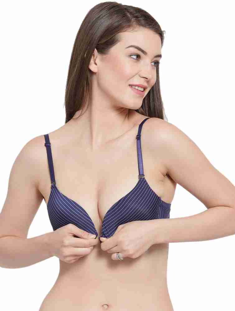 Quttos Front Open Pushup Plunge Bra Women Push-up Lightly Padded