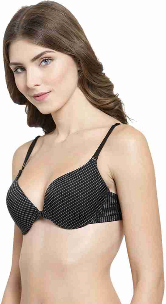 SAANWARI COLLECTIONS Women's|Girls Everyday Use Front Open Front Clouser  Bra Push-up Padded Underwired (Black 32A) Women Push-up Heavily Padded Bra