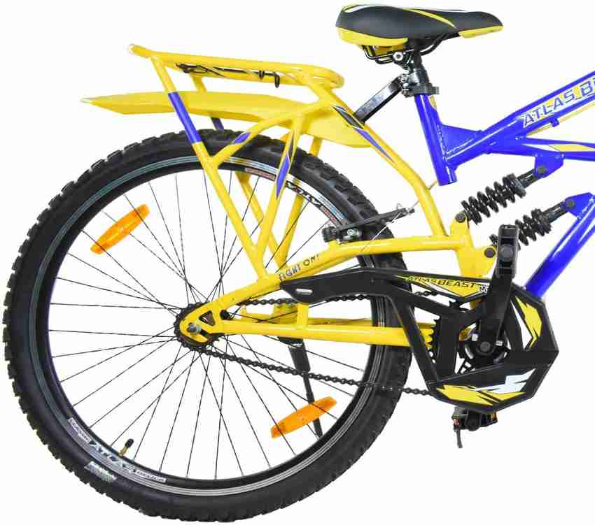 ATLAS Beast Max TS Bike For Adults Blue Yellow 26 T Mountain Cycle Price in India Buy ATLAS Beast Max TS Bike For Adults Blue Yellow 26 T Mountain