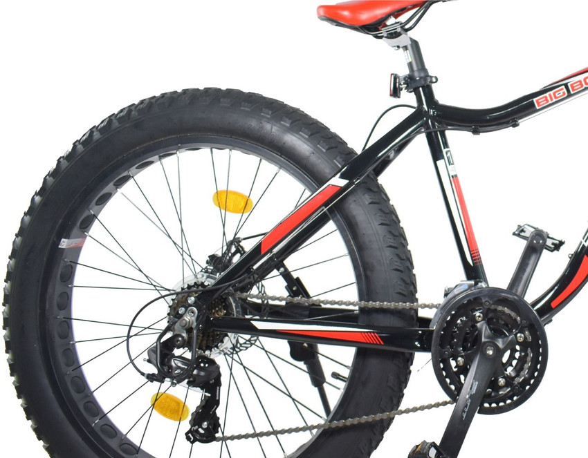 ATLAS Peak Big Boss Bike For Adults Black Red 26 T Fat Tyre
