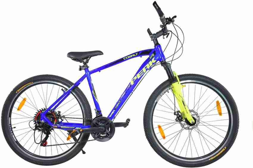 Blue and yellow mountain bike online