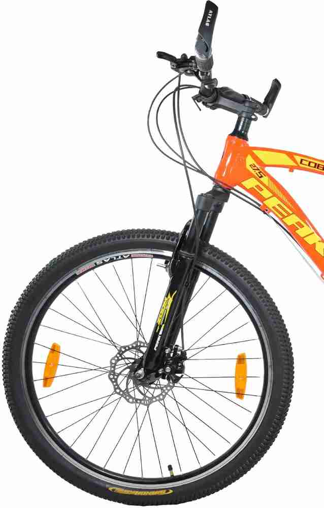 ATLAS Peak Cobalt Bike For Adults Red Yellow 26 T Mountain Cycle