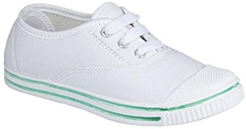 White canvas clearance shoes for school