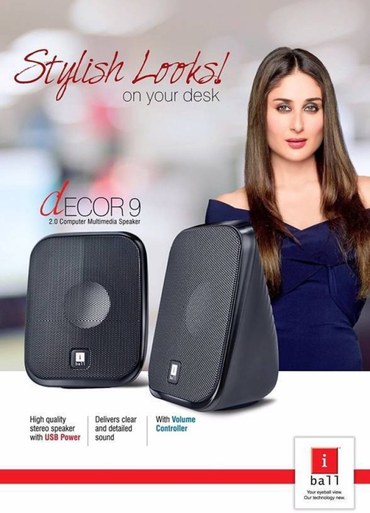 Buy iball Decor 9 4 W Portable Laptop/Desktop Speaker Online from ...