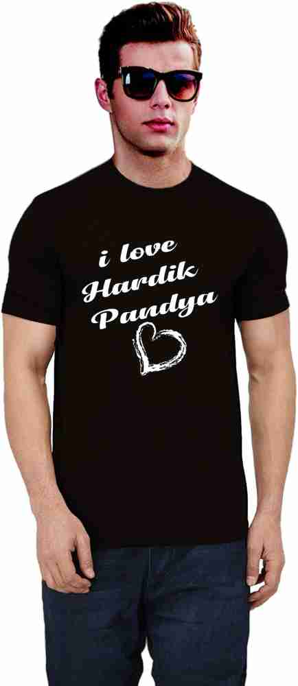 Hardik Pandya Trendy Men Round Neck T - Shirt .