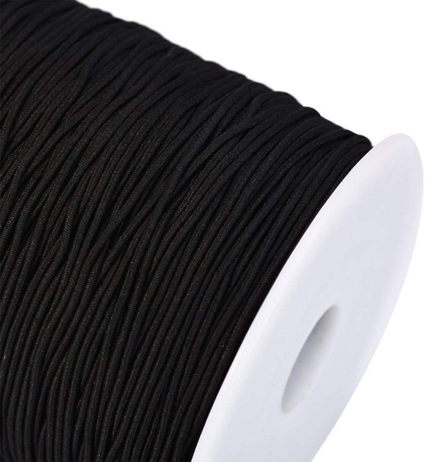  1mm Black Elastic Cord Beading Thread Stretch String