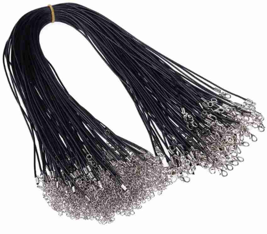 20 Pieces 20 Inches Black Waxed Necklace Cord With Clasp Bulk For Bracelet  Necklace And Jewelry Mak