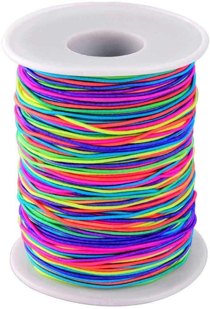 DIY Crafts Rainbow Elastic Cord Beading Threads Stretch String