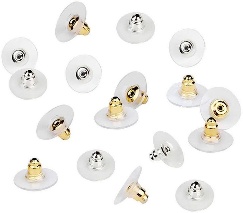 25 Earring Backs Clear Rubber Earring Stoppers Bullet Clutch Earring Safety  Backs Replacement for Earring Hooks Studs