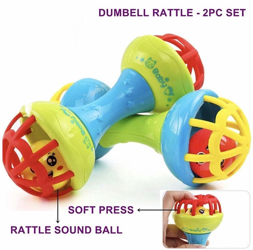 Baby best sale dumbbell rattle