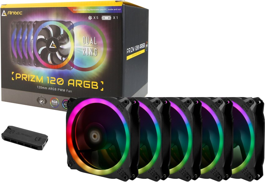 Antec Prizm 120 ARGB 120mm Addressable RGB Case Fan- 5 in 1 Pack