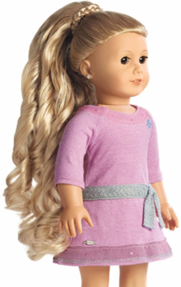 American girl doll blonde curly hair clearance