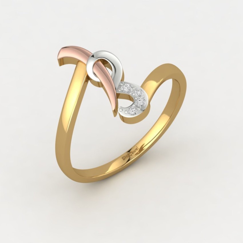 Letter b gold deals ring