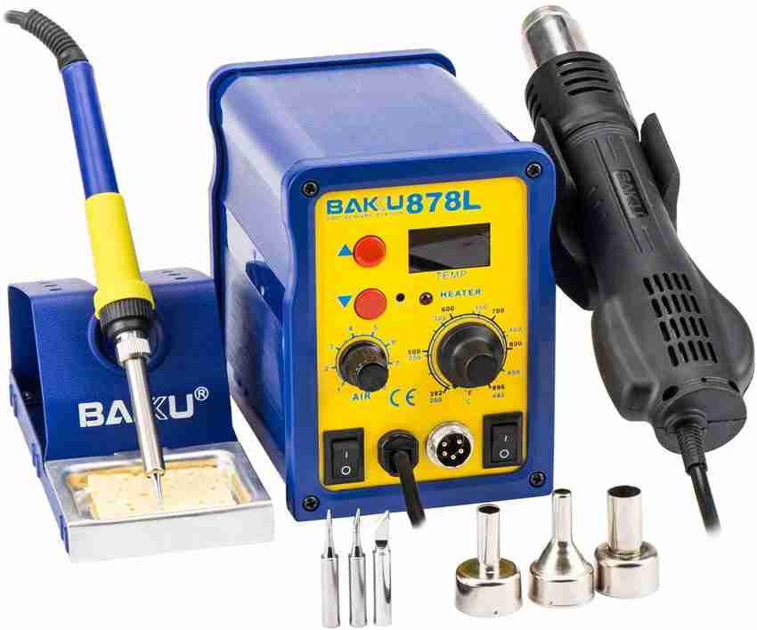 Baku 2 in 1 SMD Rework Soldering Station Iron Welder Hot Air Gun 470 W Temperature Controlled Price in India Buy Baku 2 in 1 SMD Rework Soldering Station Iron Welder