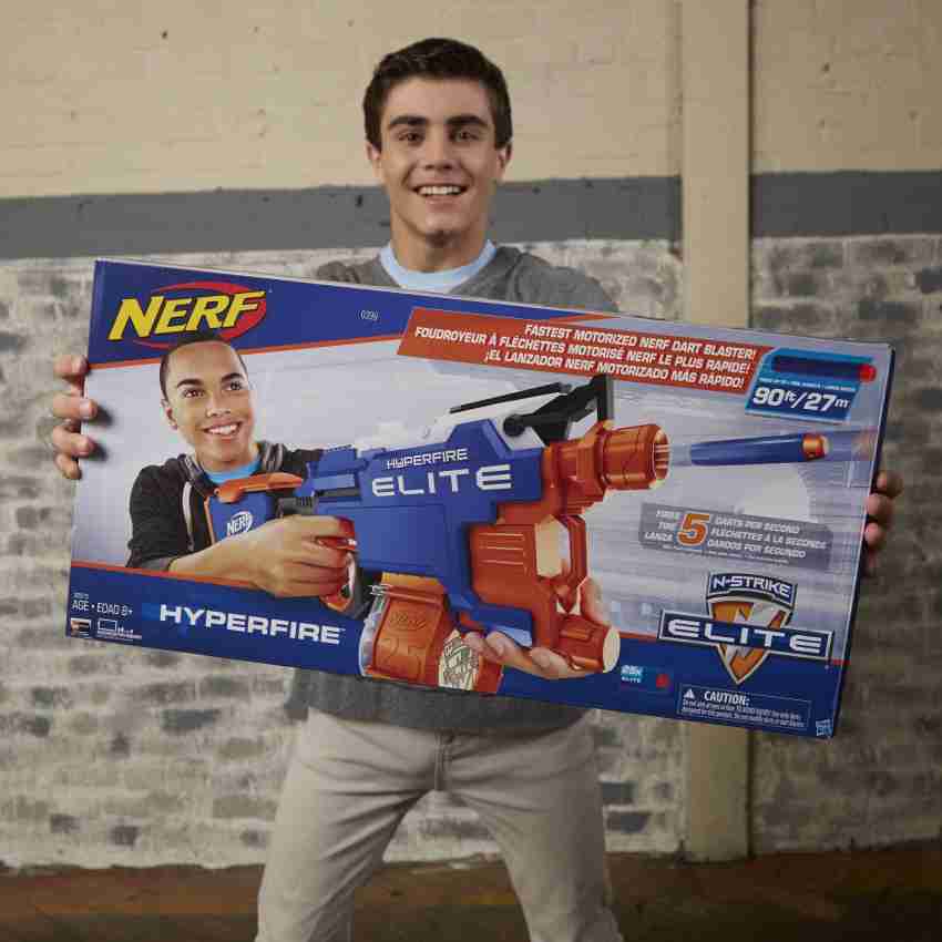 NERF N-strike Elite Hyperfire Blaster With 25 Dart Drum Fires up