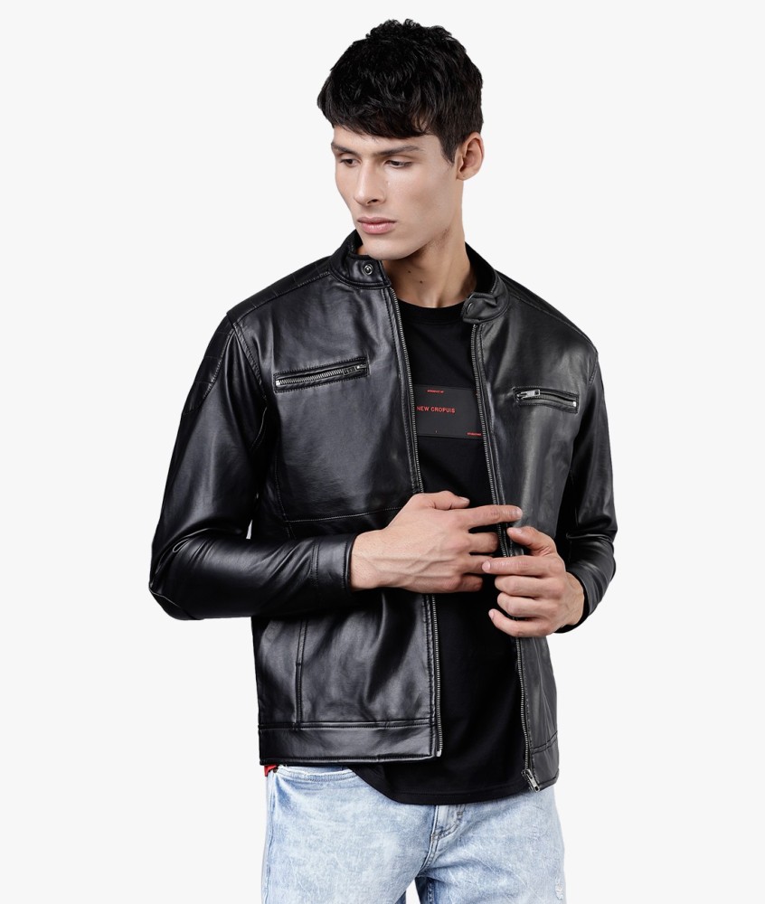 Buy HIGHLANDER Men Black Solid Leather Jacket - Jackets for Men