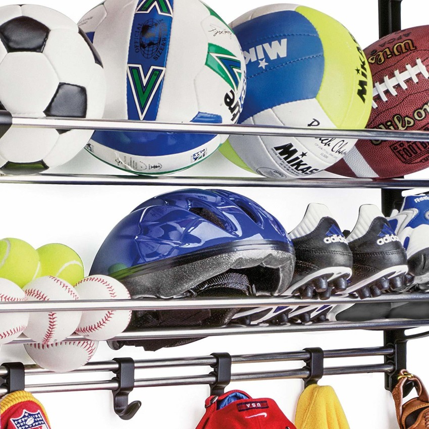 Wall shelving for sports shops