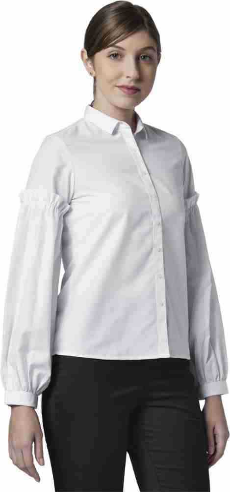 Park avenue women's 2024 solid formal shirt