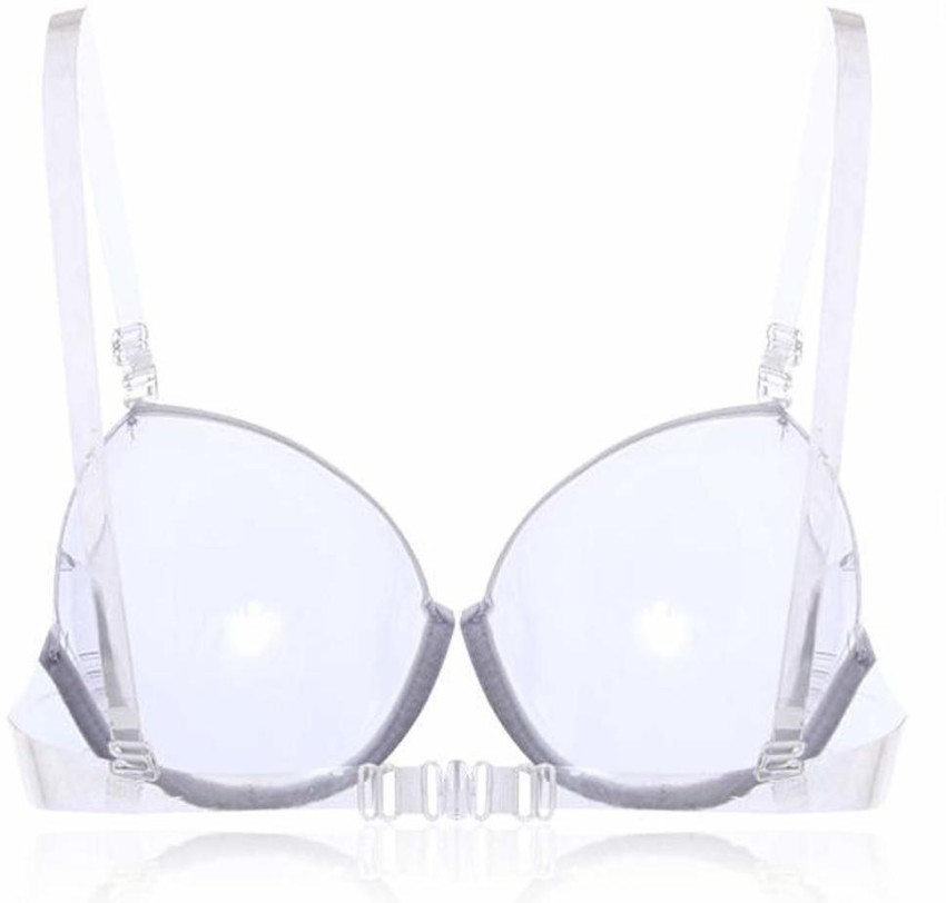 transparent bra wome fashion disposable clear push up bra strap invisible plastic  bras underwear transparent bras