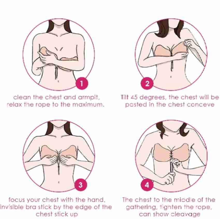 MYYNTI Silicone Strapless Bra Self Adhesive Backless Silicone Stick-on Push  up Bra for Women Women Push-up Heavily Padded Bra - Buy MYYNTI Silicone Strapless  Bra Self Adhesive Backless Silicone Stick-on Push up