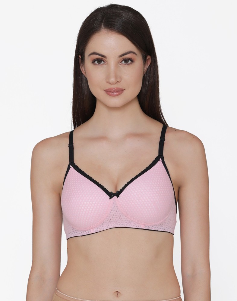 Buy Clovia Pink Solid Lace Push-up Bra Online at Best Prices in