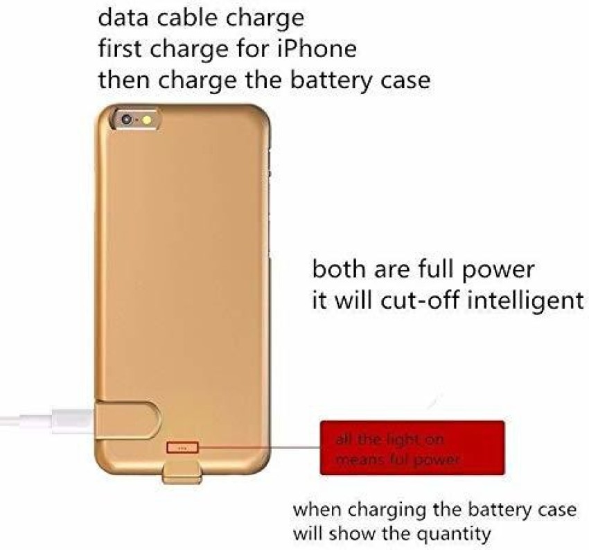 iPhone 6 / 6s Plus Gold PowerBank Case Rechargeable Protective Battery Case