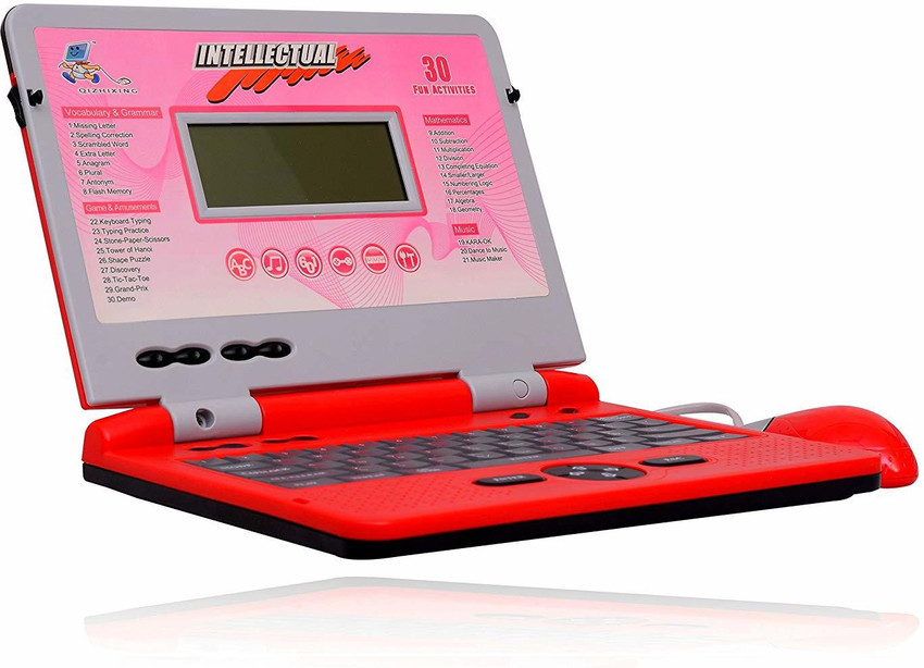 JohnMacc Intellectual Laptop Toy 30 Fun Activities for Kids Red