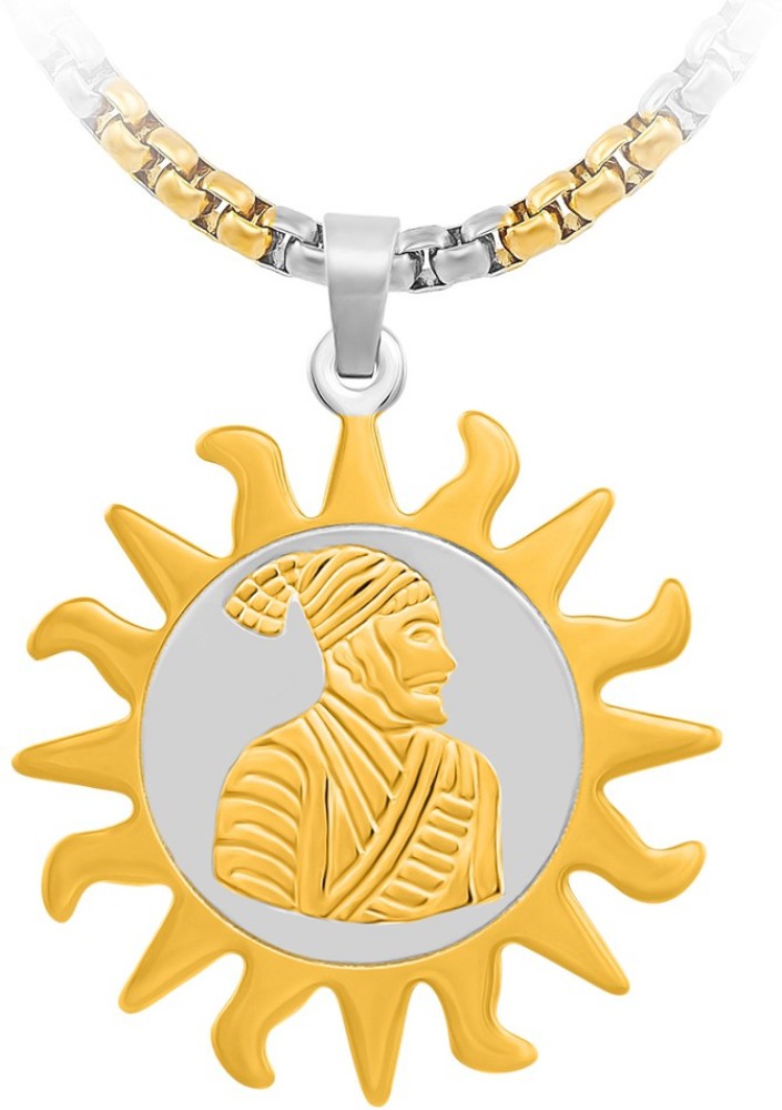 Shivaji maharaj gold on sale pendant