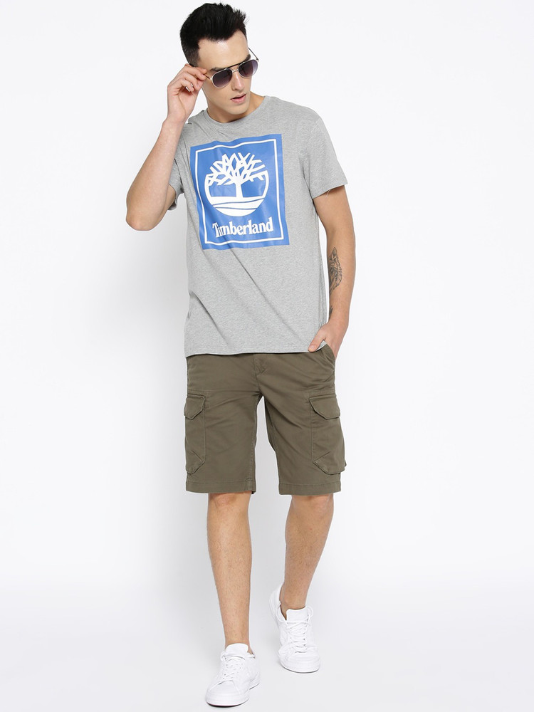TIMBERLAND Solid Men Dark Green Cargo Shorts Buy TIMBERLAND