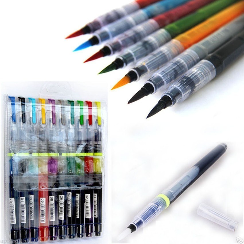 Haimac Brush Pen, 12 Shades (Multicolor)Drawing Painting  Tool Marker - BRUSH PEN