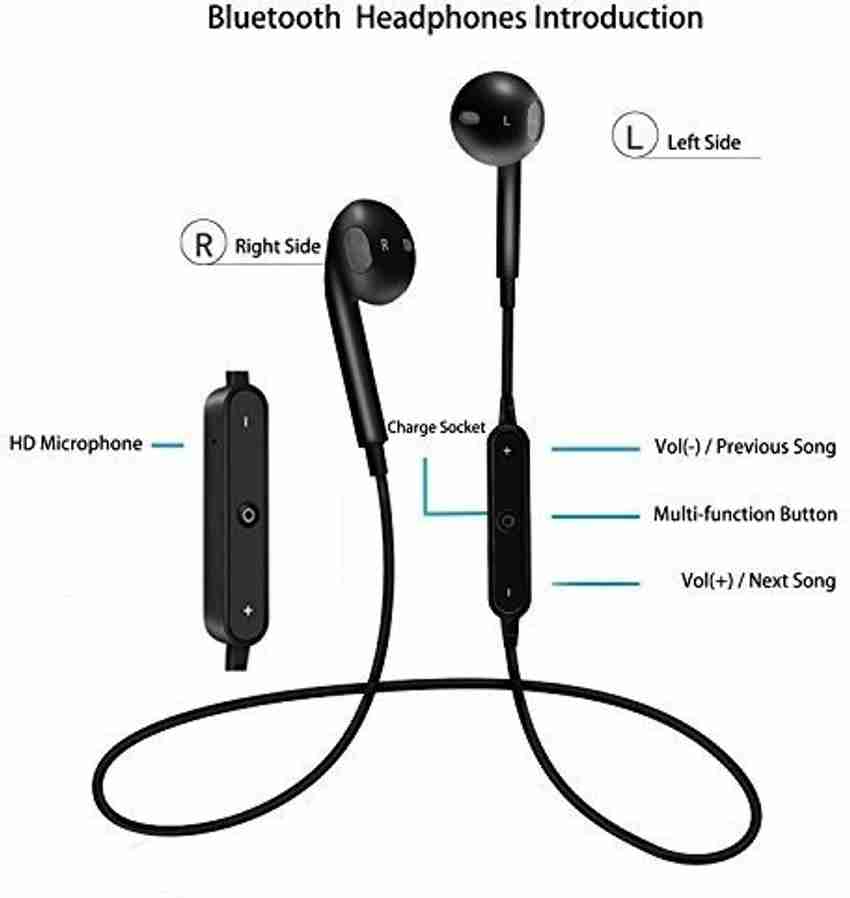 Buy Genuine S6 Wireless Bluetooth Earphone with Handsfree Calling Bluetooth Price in India Buy Buy Genuine S6 Wireless Bluetooth Earphone with Handsfree Calling Bluetooth Online Buy Genuine Flipkart.c...