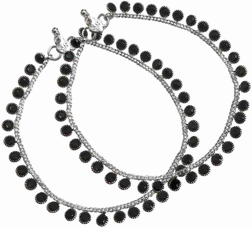 Black metal payal sale