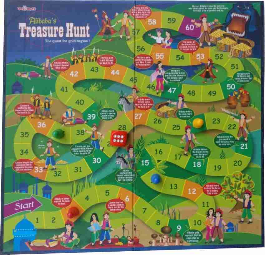 Ludo Board Game to print - Knight Version - Treasure hunt 4 Kids