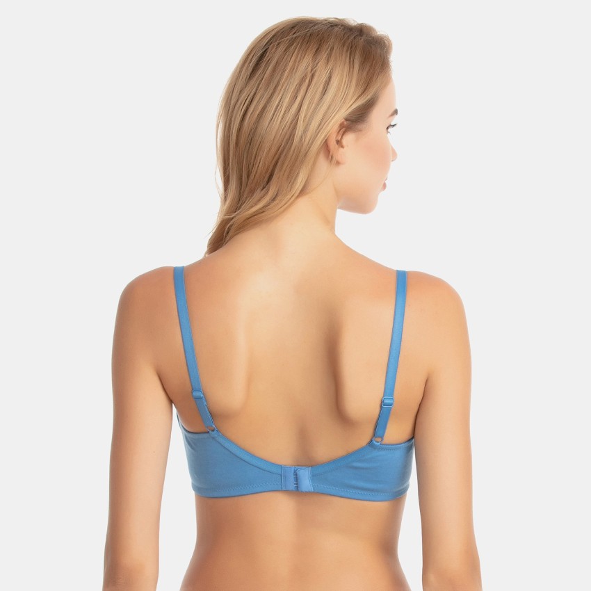 Buy Rosaline Cyber Grove Everyday Double Layered Non Wired Full Coverage  Super Support Bra (Pack of 2) - Blue Green at Rs.650 online