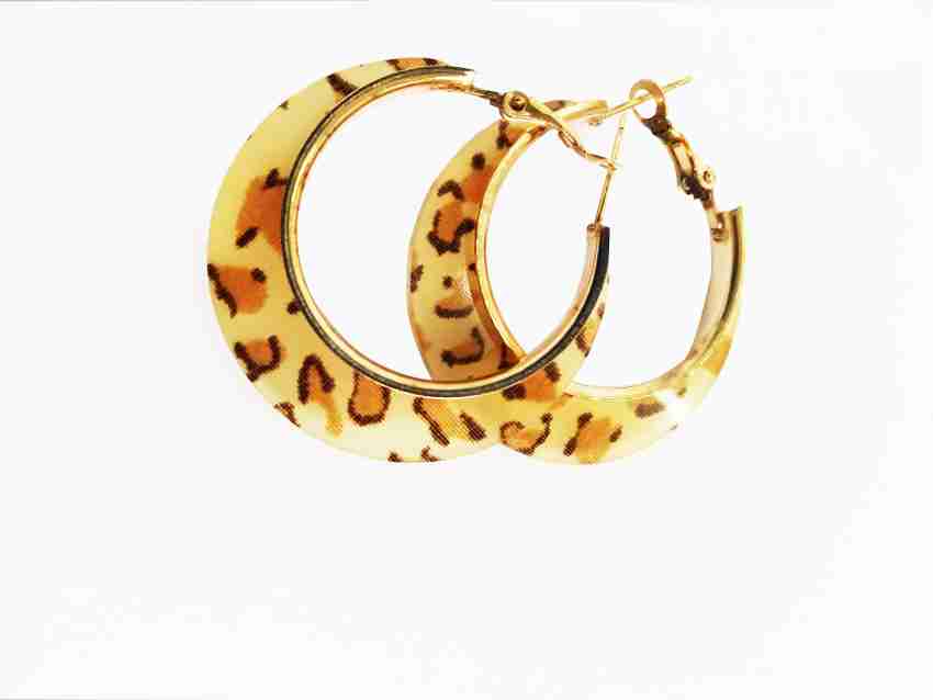 Plastic leopard clearance print earrings