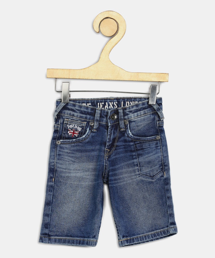 Pepe Jeans Short For Boys Casual Solid Cotton Blend Price in India