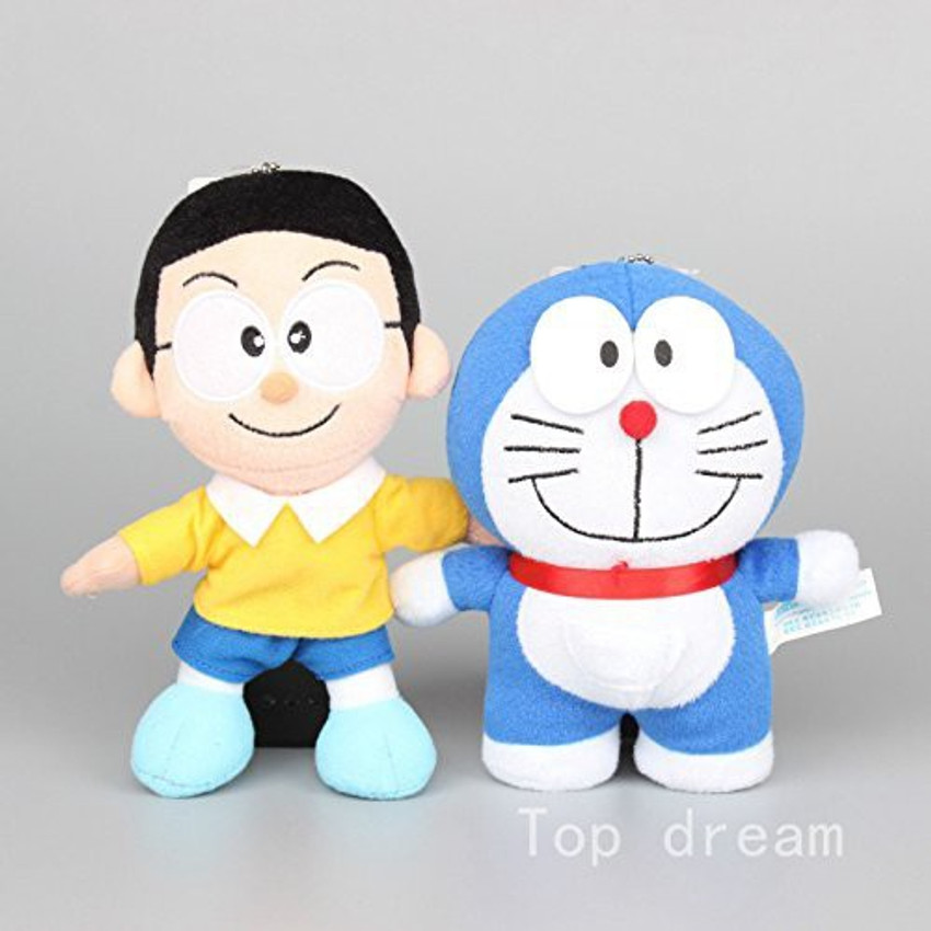 Gracias Cute Nobita and Doraemon Soft toy Combo 28 cm Cute