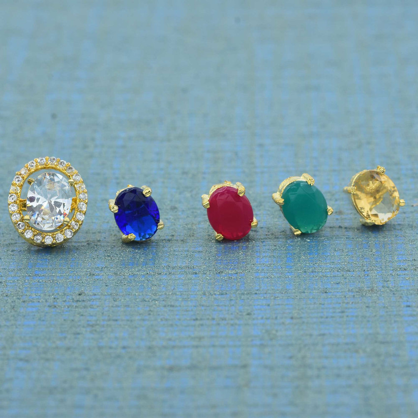 Color Changeable Stones Earrings  South India Jewels  Online Shop