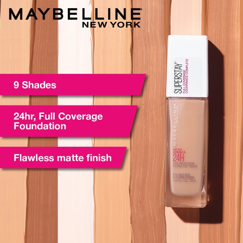 Buy Maybelline New York Natural Beige: Super Stay Full Coverage Liquid  Foundation For All Skin Types , Natural Beige, 1 Fl. Oz Online at Low  Prices in India 