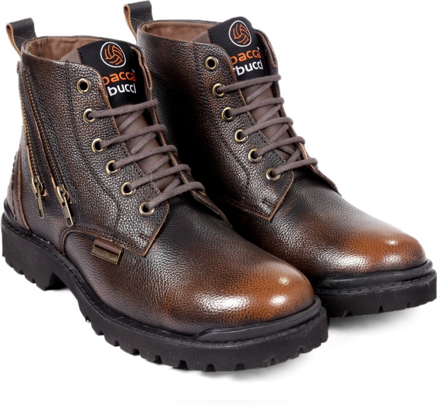 bacca bucci New York Men s Military Genuine leather Boots For Men Buy bacca bucci New York Men s Military Genuine leather Boots For Men Online at Best Price Shop Online for