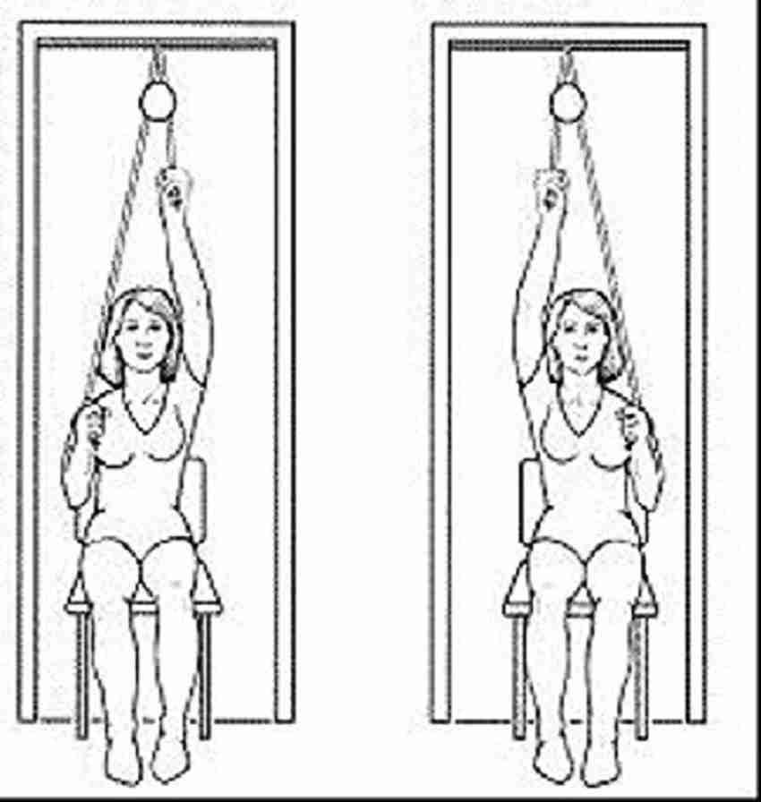 Shoulder exercise shop rope and pulley