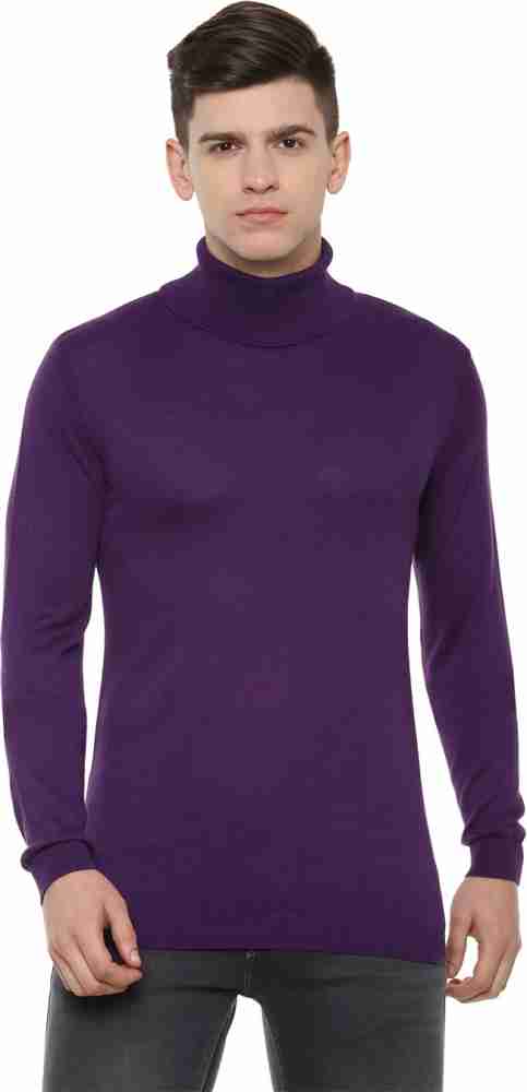 Purple turtleneck clearance sweater mens