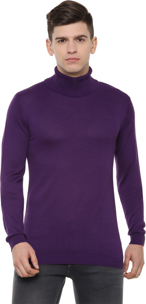 Mens purple sale turtleneck shirt