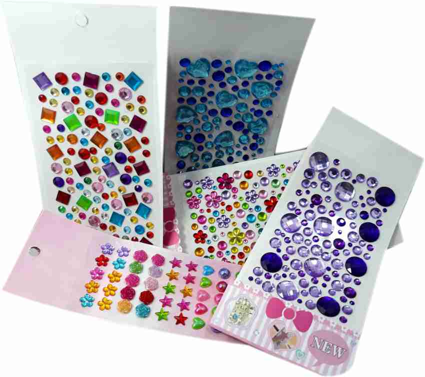 8 Sheets Gems Stickers Kids DIY Crafts Stickers Non-toxic Prime Acrylic  Rhinestone Sticker Gems Jewels Stickers for Kids  Crafts/Scrapbooking/Prize/Party Favor/Phone Decoration