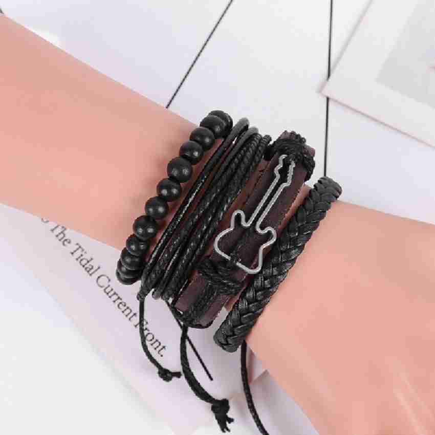 Buy Black Bracelets & Kadas for Men by University Trendz Online