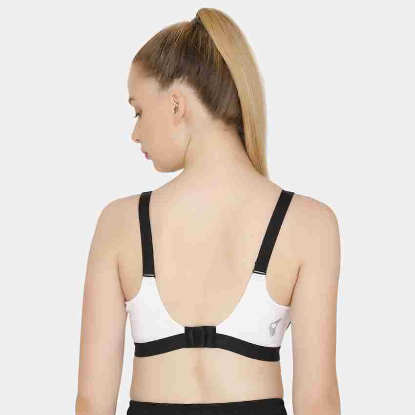 Buy Zelocity By Zivame Women Black Solid Removable Padded Non Wired Sports  Bra - Bra for Women 19613284