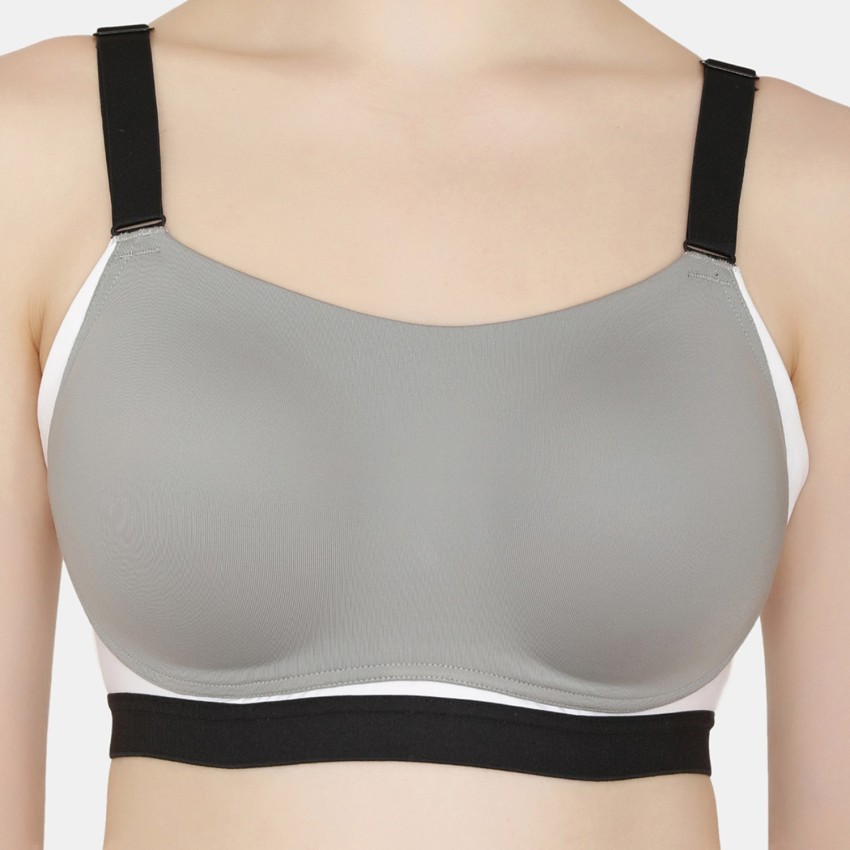 Buy Zelocity By Zivame Black Non Padded Non Wired Sports Bra - Bra for  Women 16965014
