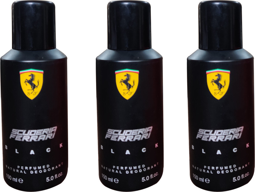 SCUDERIA FERRARI BLACK PACK OF 3 Body Spray For Men Price in