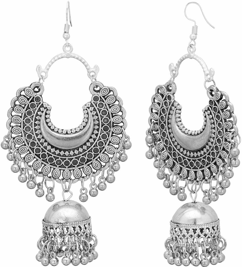 Chandbali discount earrings oxidised