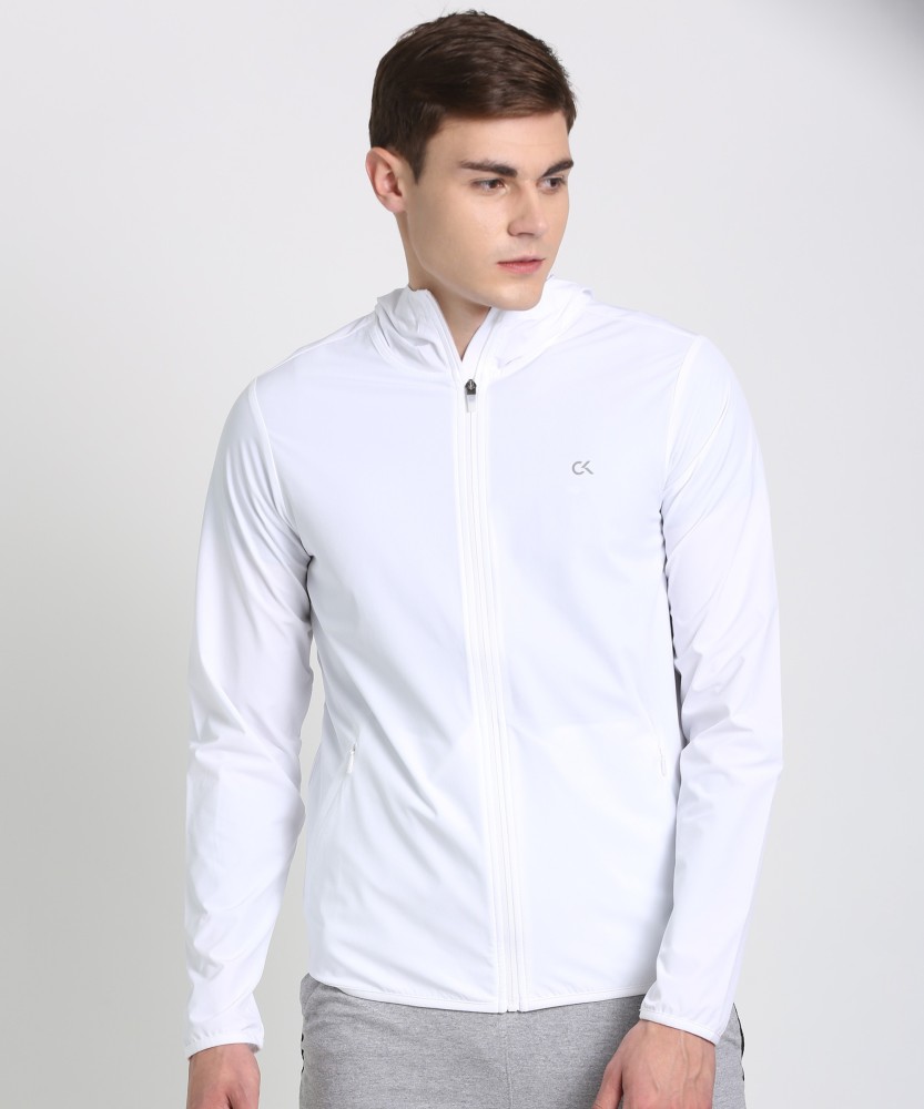 Calvin klein white hot sale jacket mens